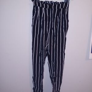 Forever 21 Striped Black and White Women's Pant